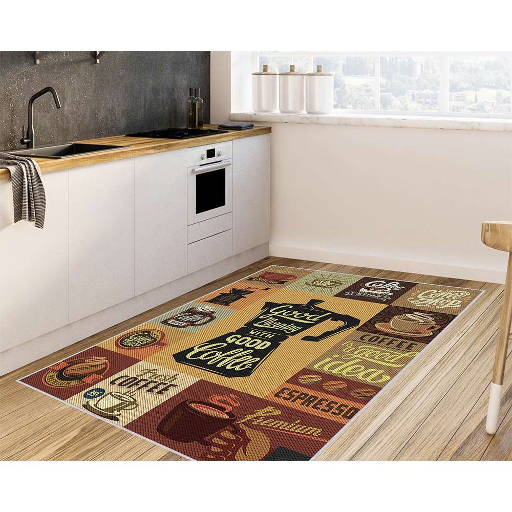 

Mosimoso Home RK002 Ковёр с цифровой печатью на кухонной подошве в горошек 80x150 cm
