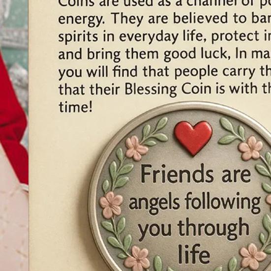 Friendship Blessing Coin Friends Are Angels Following You Through Life Friendship Keepsake Good Luck Pocket Token Gift for Friends