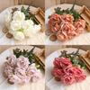 Geprägtes Rosenstrauß Seidenblume Für Hochzeitsdekoration Und Home Styling