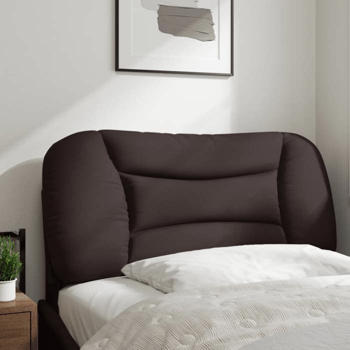 VidaXL Coussin de Tête de Lit, Oreiller de Lecture avec Fermeture à Glissière, Coussin de Lecture pour Lit Chambre, Marron 374540