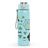 1PC Penguin Triangle Seamless Pattern 750ml Color Plastic Sports Water Bottle Leakproof Flip Straw Lid Suitable for Sports Office Home Use