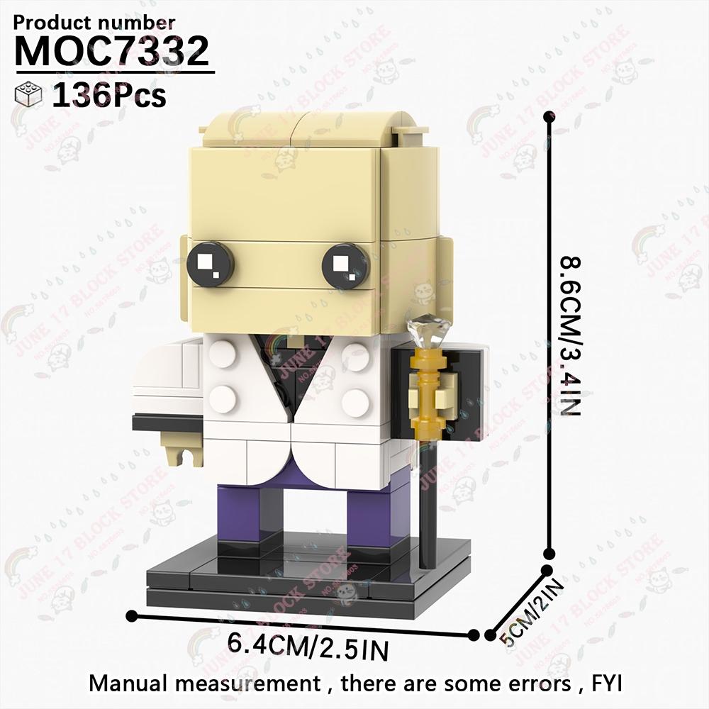 MOOXI Superhero Brickheadzed MOC Brick Movie Figure Doctor Doom Witch Kingpins Scale Model Compatible Building Block Toy Children Gift Present