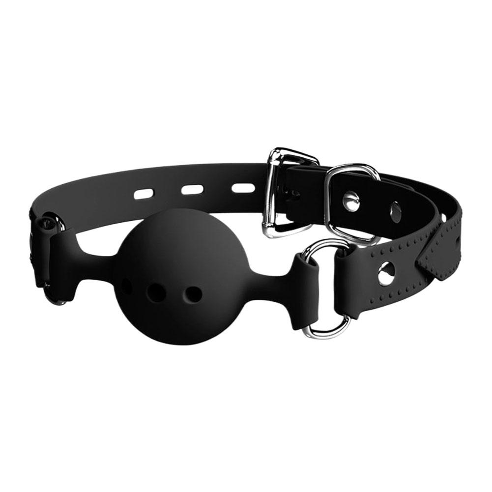 All Silicone Mouth Gag Breathable Ball Gag Adjustable Belt Adult SM Games Sex Toys Erotic Accessories