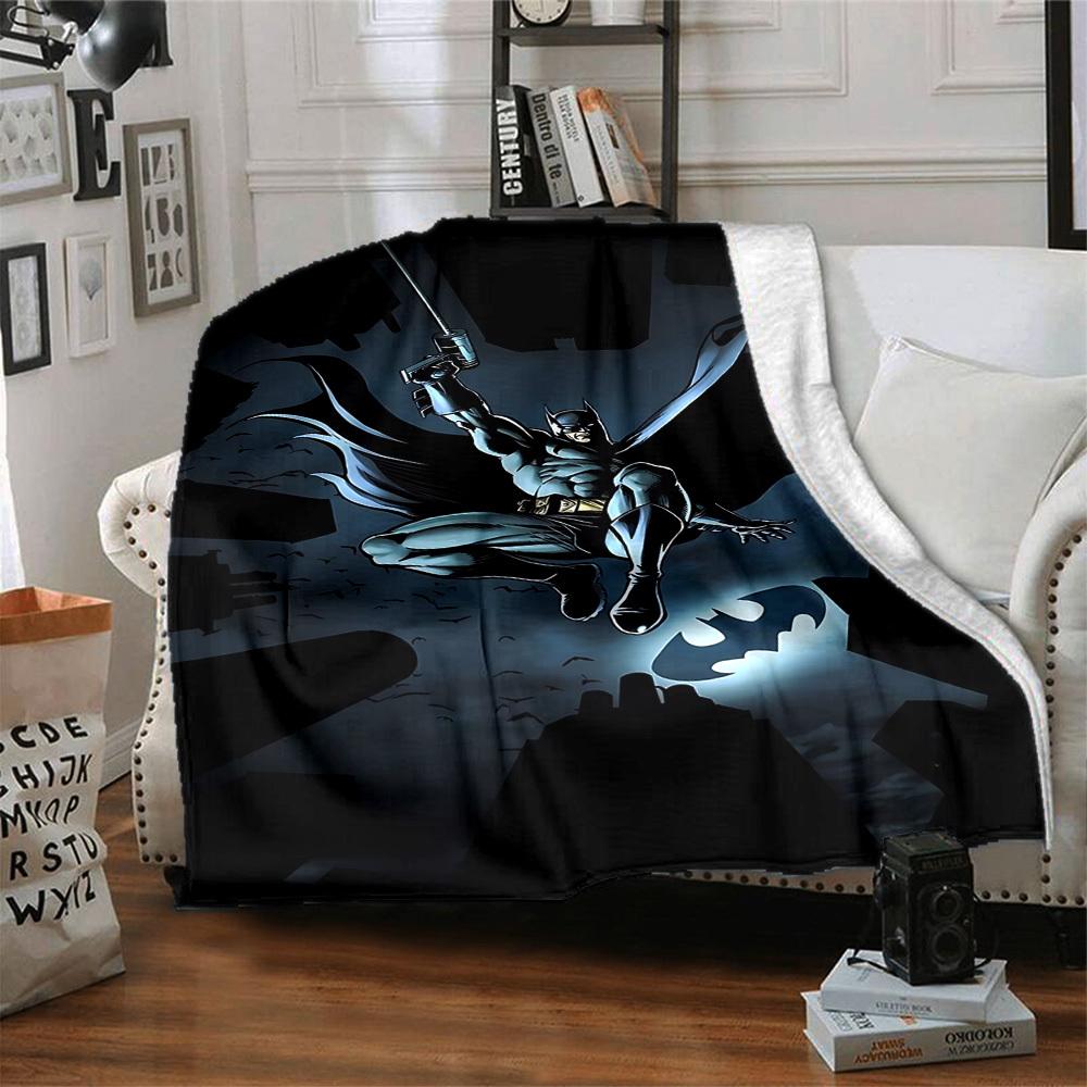 1pc Batman, Superhero Blanket Lightweight Flannel Throw For Sofa, Bed, Travel, Camping, Livingroom, Office, Couch, Chair, And Bed