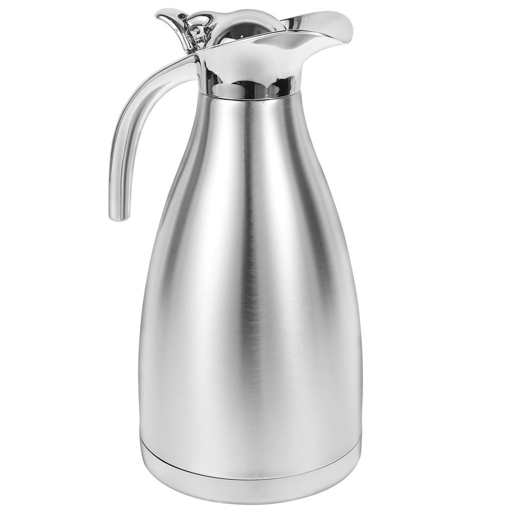 Thermal Coffee Carafe  Leak-proof 2L Thermal Pot Stainless Steel Insulated Coffee Carafe Practical Insulated Tea Pot for Kitchen