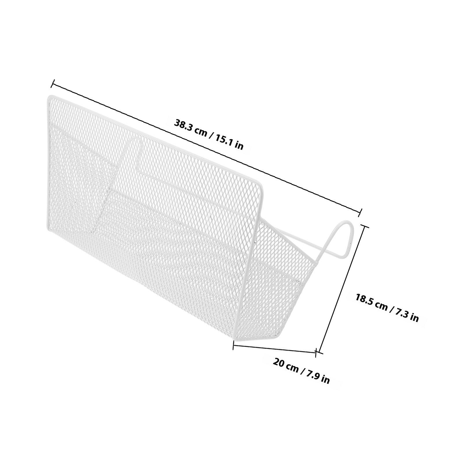 

Bedside Hanging Basket Metal Organizer for Dormitory Use No-Drill Bunk Bed Storage Basket Sundries Holder Bedroom Organizer белый