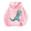 New Cartoon Dinosaur Print Children's Hooded Sweatshirt Boy Girl Autumn Winter Daily Outdoor Casual Wear Loose Warm Sportswear