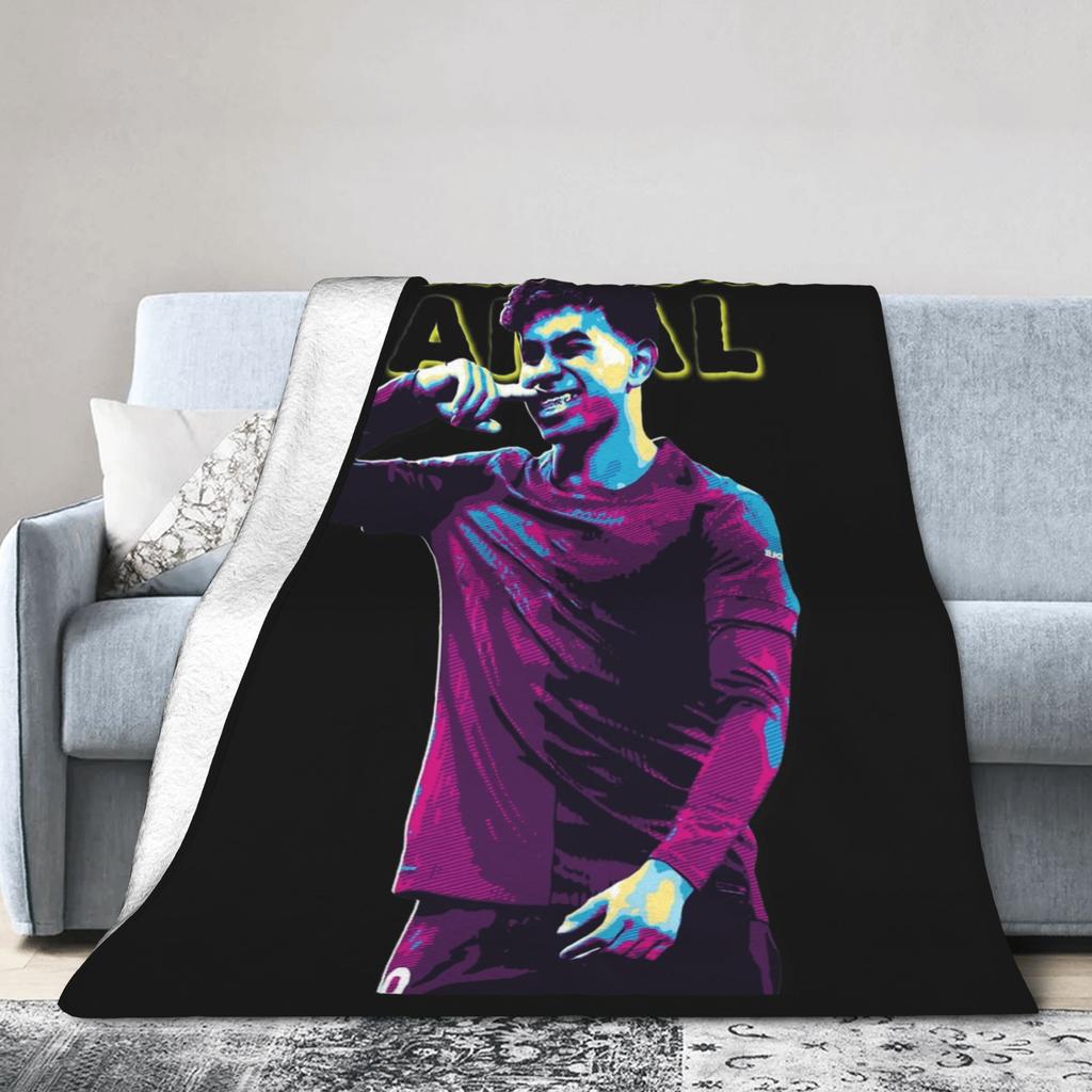 Lamine Y-Yamal Decken Fußball Soccer Flanell Neuheit Warme Überwurfdecke für Zuhause Restaurant Textil Dekoration