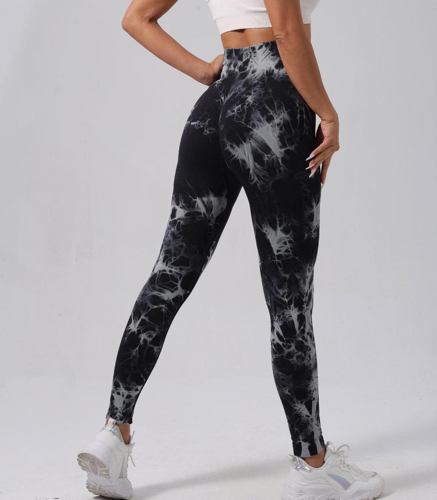 Southeast Asia Style Tie-Dye Butt-Lifting Yoga Pants