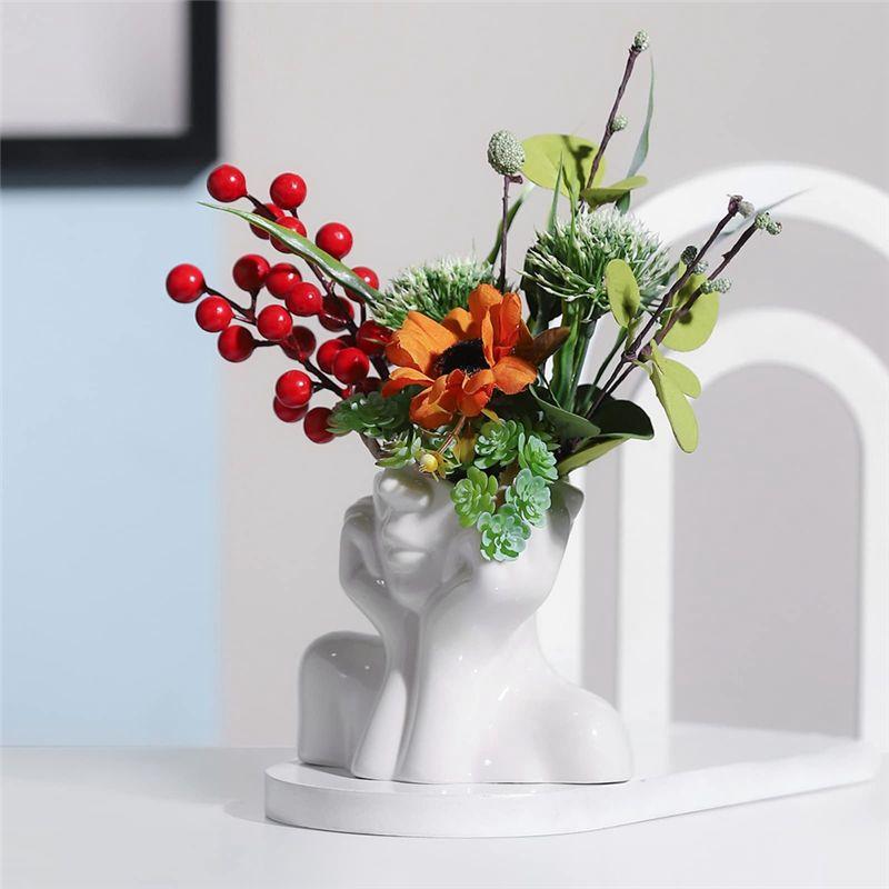 M-Modern- Face Vase Set For Decor Female Form Face Vase Art Vase Modern Decorative Vase Centerpiece
