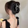 Elegant Butterfly Metal Claw Clip for Women, High-End Large Shark Clip, New 2025 Trendy Back of Head Hairpin