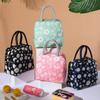 Oxford Cloth Dinner Container Picnic Pouch Daisy Lunch Bag Large Capacity Thermal Cooler Bag