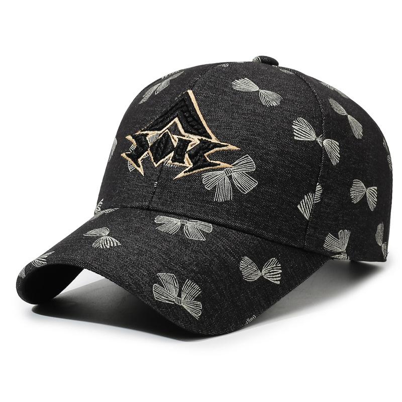 Trend Printed Baseball Cap Men S And Women S Sunscreen Sunshade Cap Outdoor Casual Hard Top Bow Hat