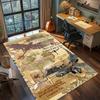 Black Dragon Polyester Area Rug Dark Fantasy Fire Dragon Carpet Non Slip Living Room Bedroom Floor Decor -QJY