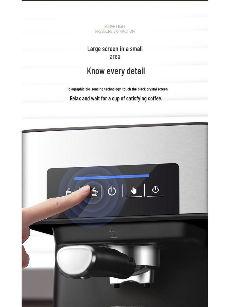 Compact Espresso Machine with Milk Frother for Home and Office