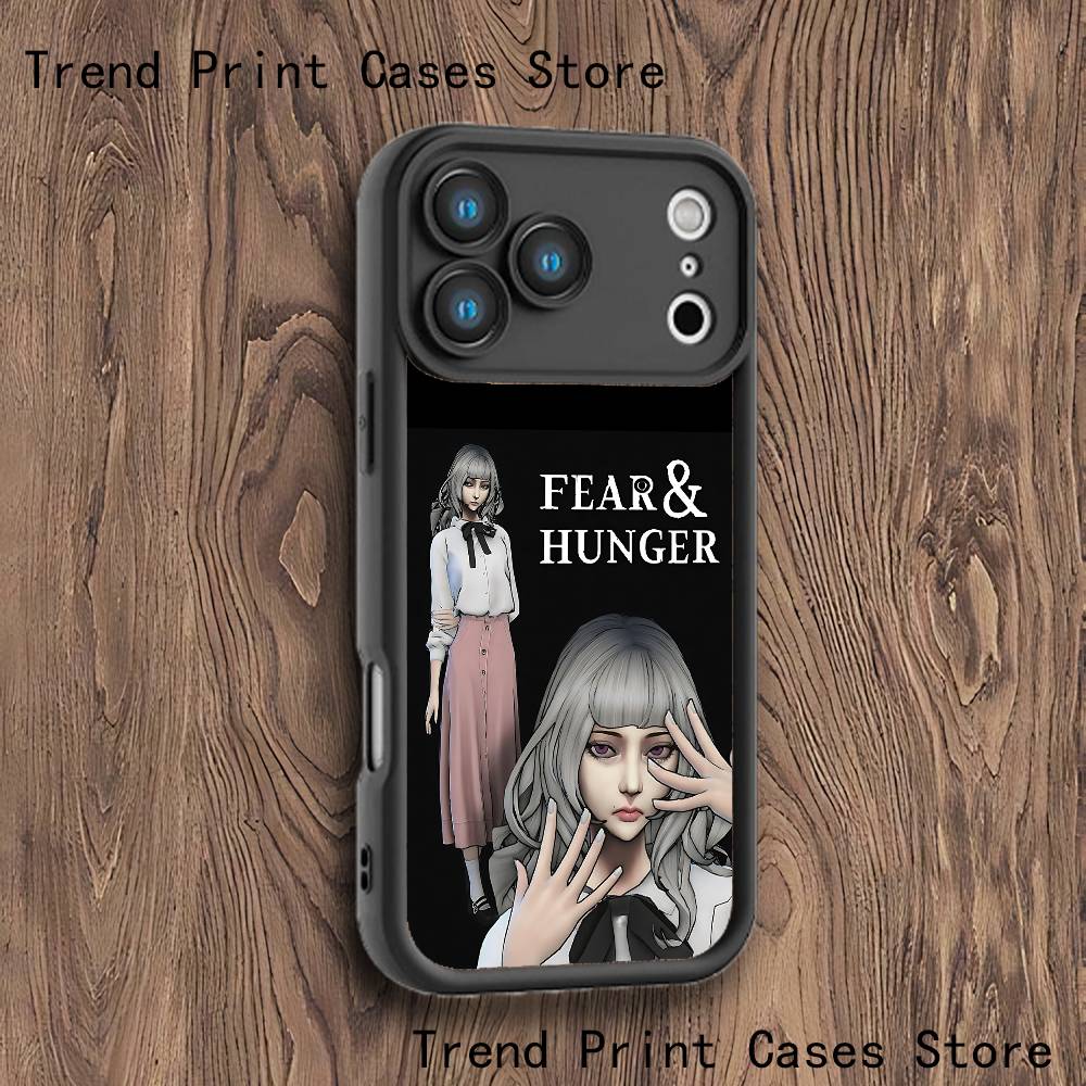 

F-Fear H-Hunger Phone Case For iPhone 17,16,15,14,13,12,11,Pro,Max,Plus,X,XS,SE4,E,Mini Black Thickened border Case iPhone 15 Plus