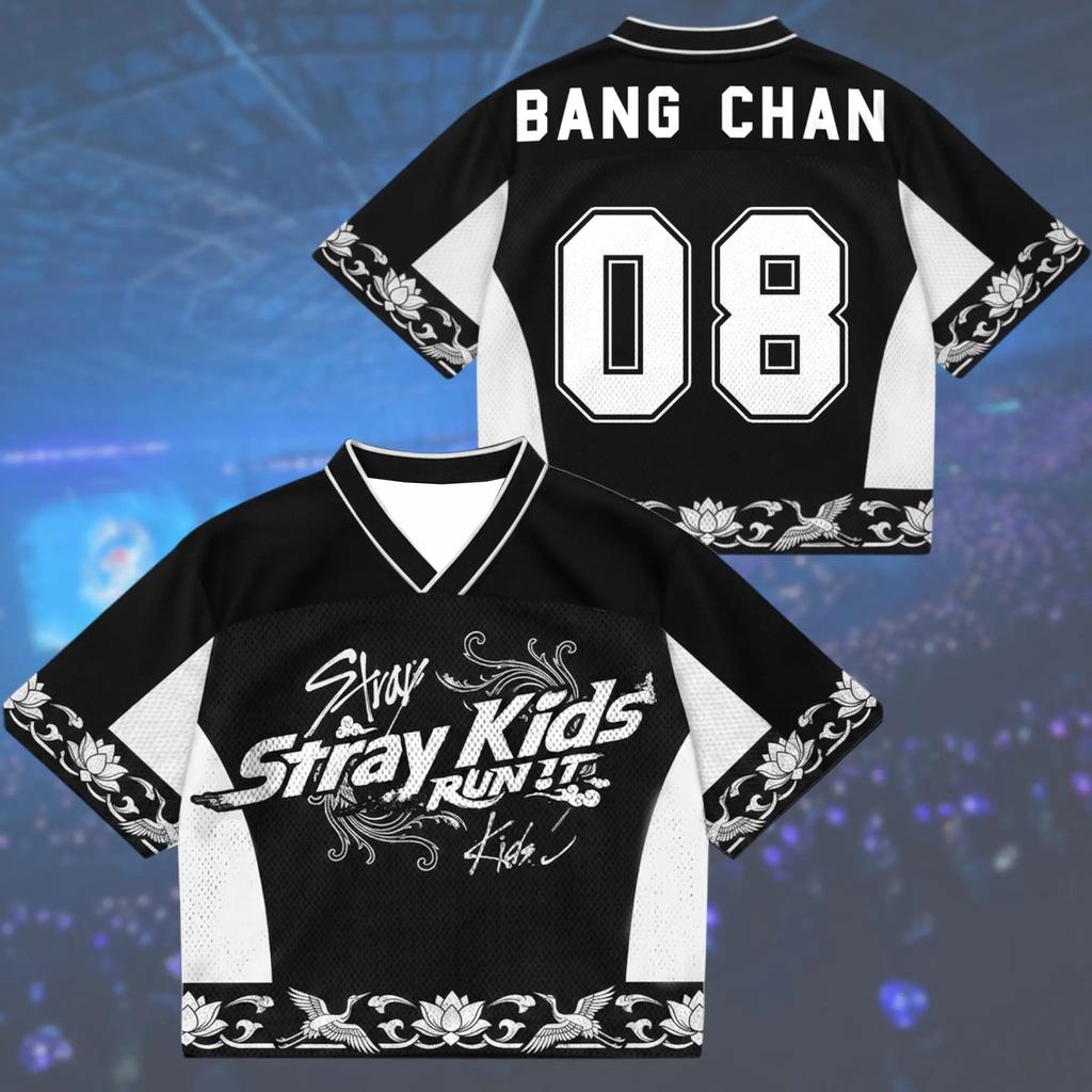 2026 Kpop Stray Run It World Tour Jersey T-shirt Men Women Summer Sports T-shirt Breathable Quick Drying Street Clothing Unisex