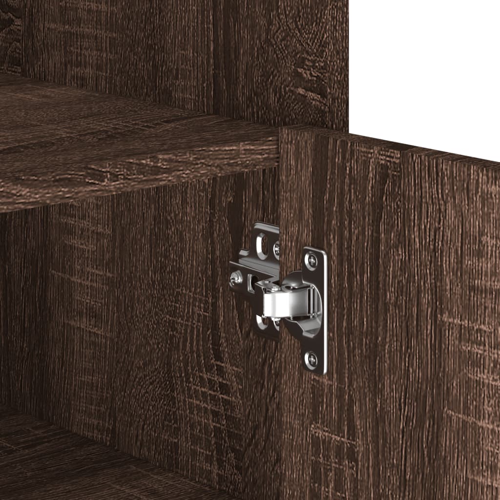 Sideboard in Brown Oak Look 45 x 35 x 75 cm Particleboard