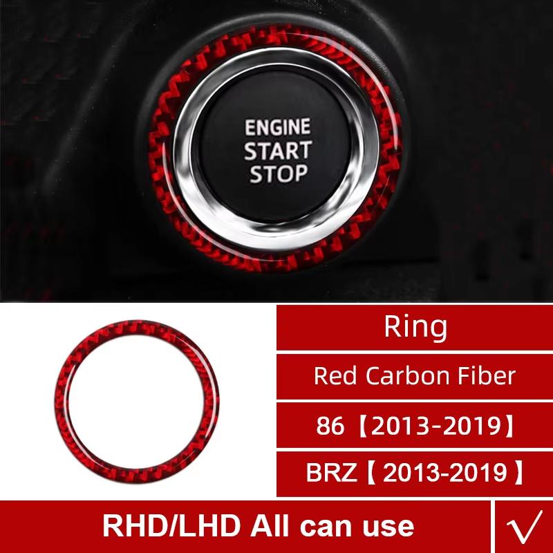 For Subaru BRZ Toyota GR86 2013-2019 Carbon Fiber Engine Start Stop Button Trim Sticker Car Interior Tuning Decor Accessories