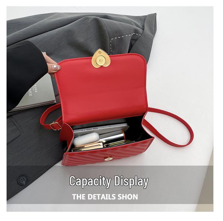 Delikatna plisowana torebka w stylu koreańskim: Wiosna 2024 Wszechstronna Mała Kwadratowa Torebka Matka-Dziecko