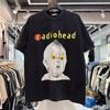 Radiohead Retro Band Graphic Black Short Sleeve Unisex Tshirt Reprint S5XL Unisex T-Shirt