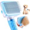 Dog Brush Self Cleaning Slicker Brush for Dogs Cats with Massage Particles Removes Loose Hair Pet Dog Grooming Dematting Brush