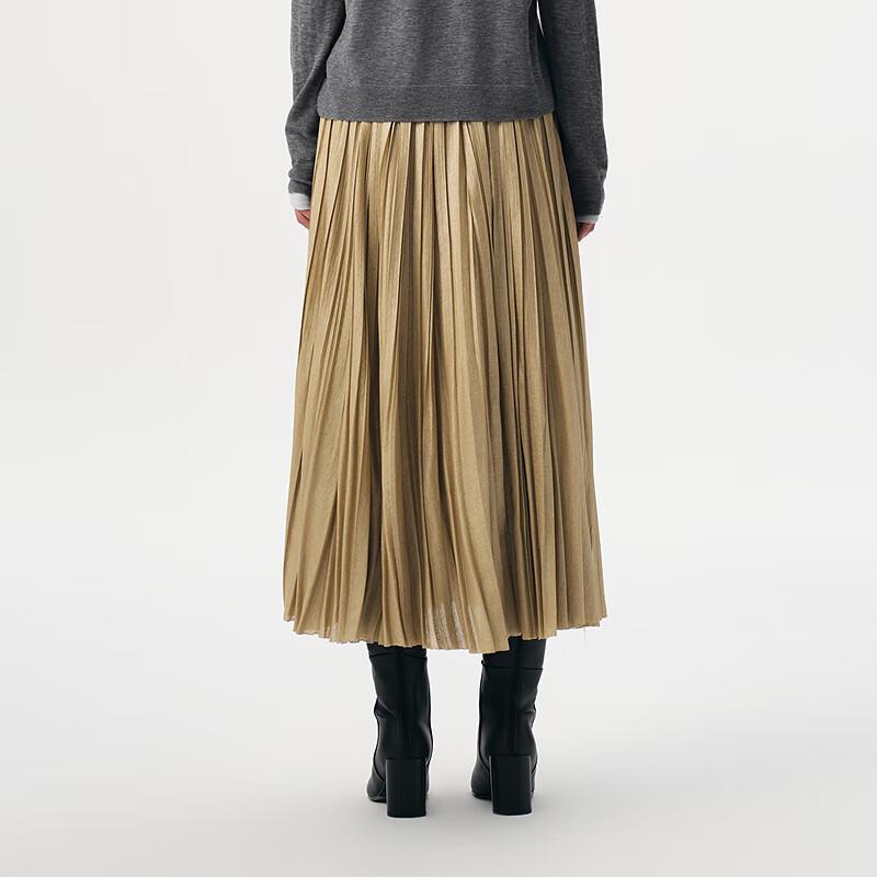 Broadcast Pleated A-Line Midi Skirt