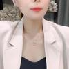 Geometric Square Necklace: High-End Light Luxury Pendant for Women