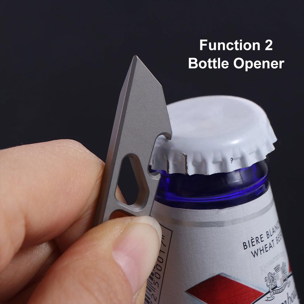 55mm Bottle Opener Multipurpose Keychain Pendant Wrench Mini Pry Bar Key Holder