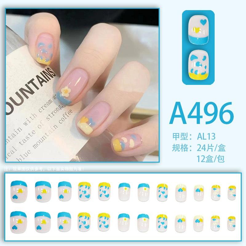 Manicure Sheet, Fake Nails, Finished Product, Simple Lemon Ice Style Manicure, Hair Change, Wearing Nails