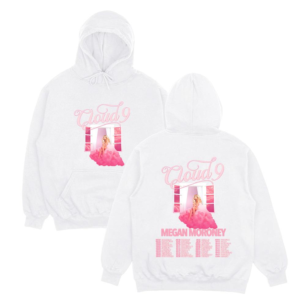 

Megan Moroney Cloud 9 Tour 2026 Hoodies Women Men High Street Sweatshirts Autumn Winter Long Sleeve Hoody Casual Pullover S білий