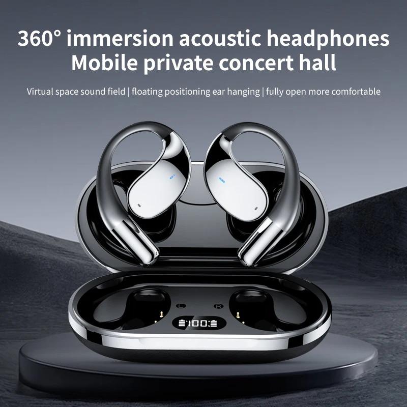 Bluetooth 5.4 AI Translation Earphones Real Time Support 144 Language Wireless Ear-hook Headsets HiFi Noise Reduction Headphones