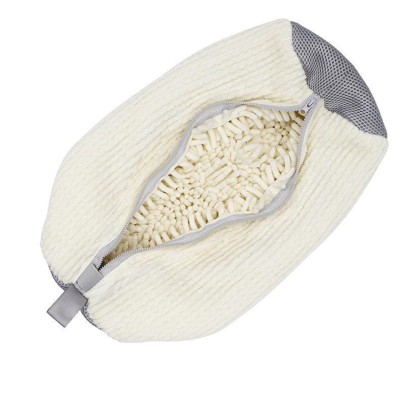 Chenille Shoe Washing Bag with Yellow Zipper - Durable, Multi-Functional, Anti-Deformation Storage for Washing Machines