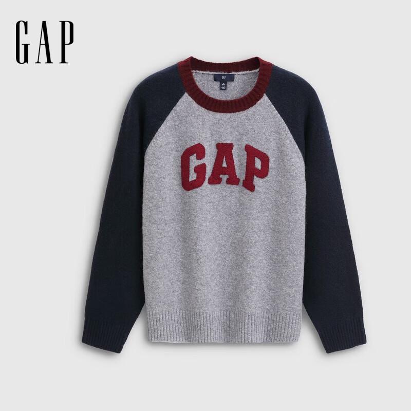 GAP Women's Towel Embroidery Logo Loose Raglan Sweater