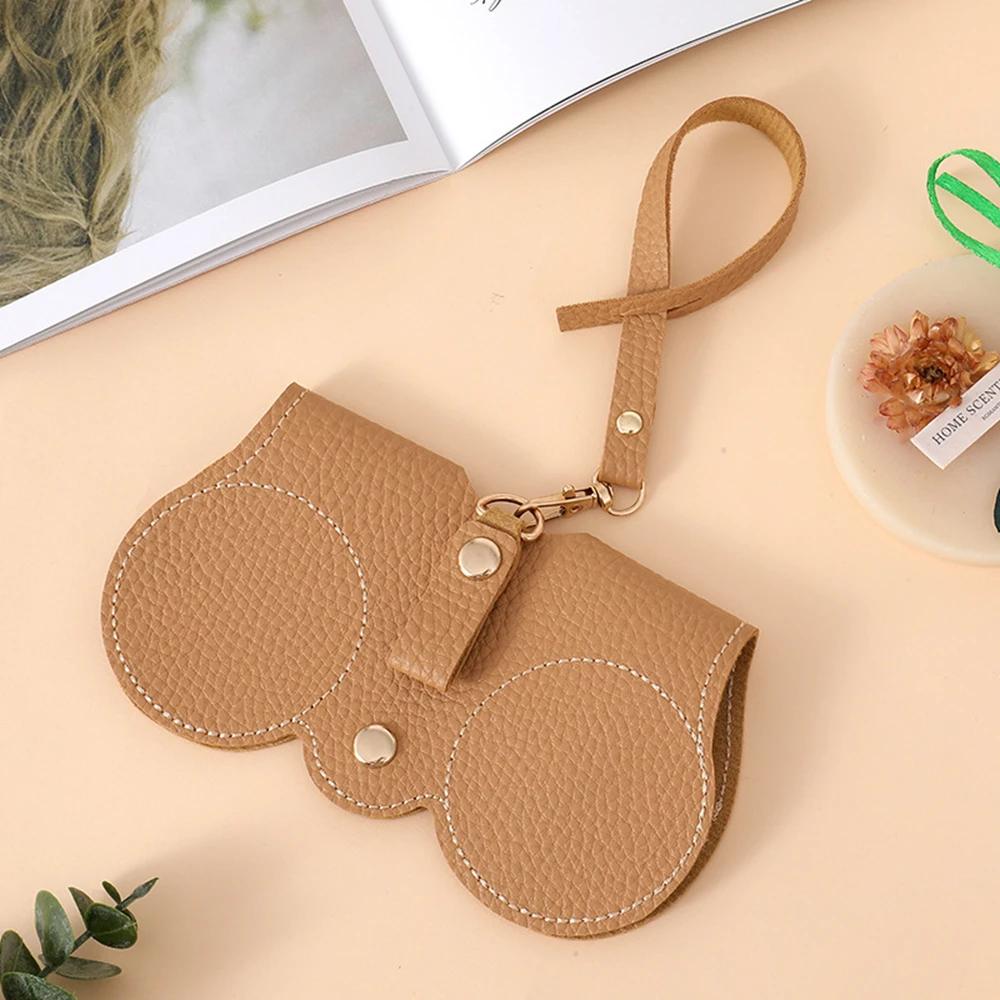 PU Leather Sunglasses Storage Bag Portable Reading Glasses Protective Cover Lightweight Travel Hanging Eyewear Holder