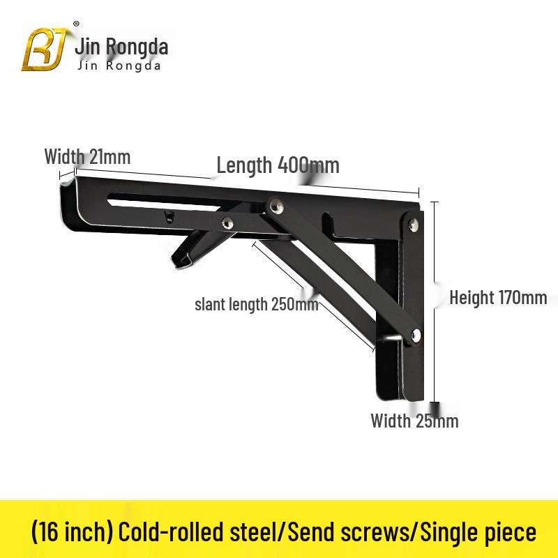 Stainless Steel Foldable Triangle Shelf Bracket Wall-Mounted Storage Rack