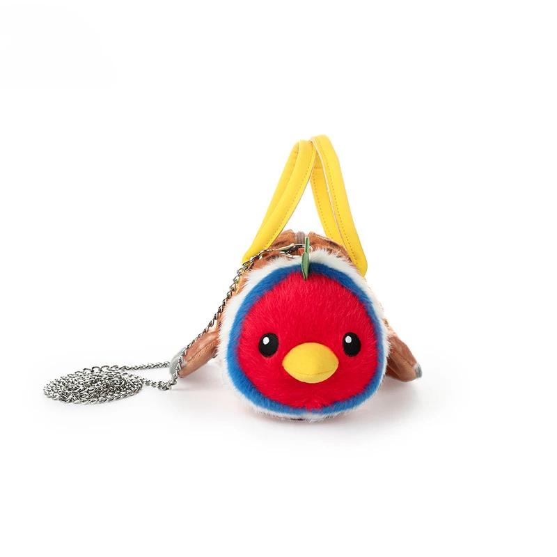 1Pcs Bird Lifelike Plush Backpack Soft Women Fashion Kawaii Shoulder Bag Cute Stuffed Crossbody Bag Parrot Plushie Handbag Gift