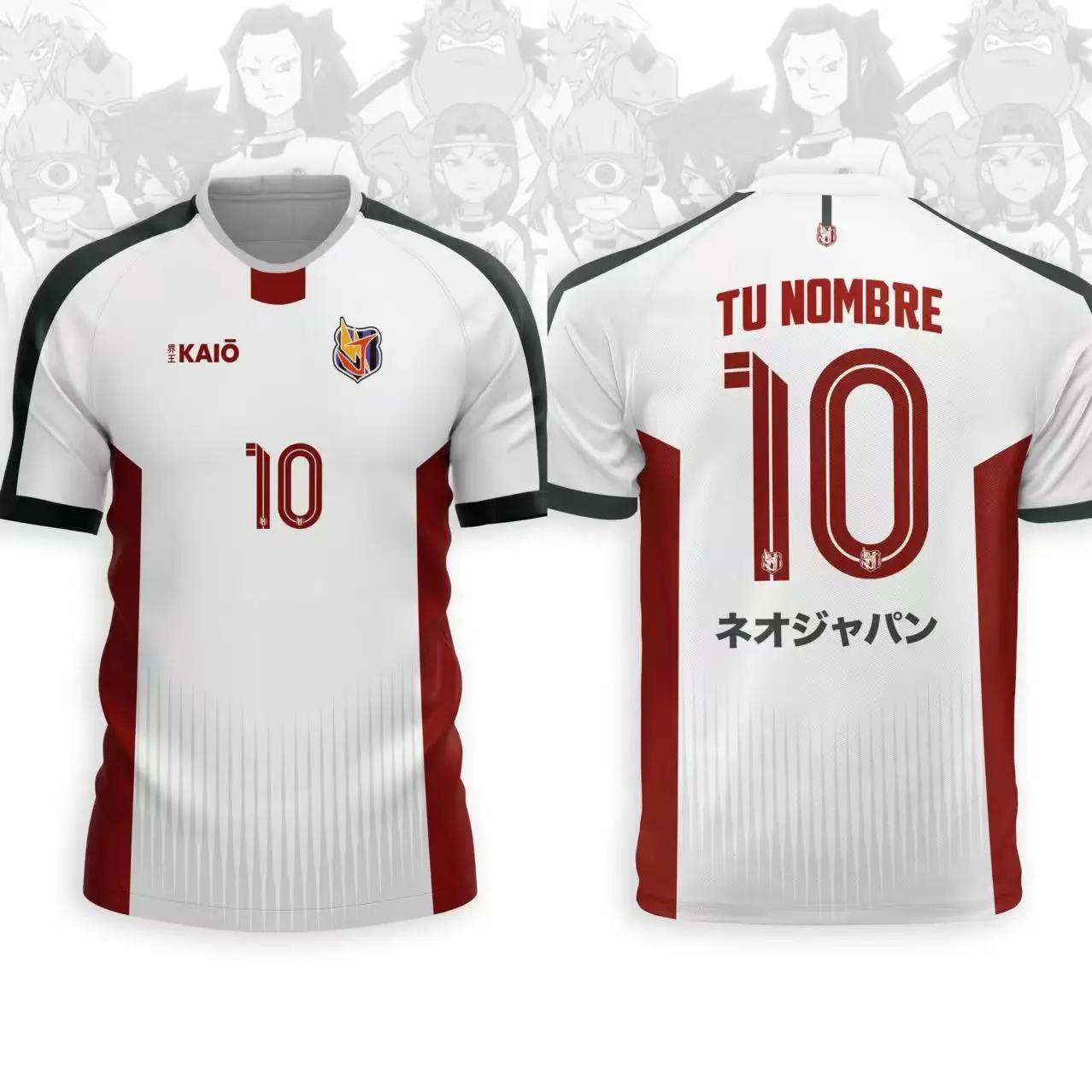 

Японська футбольна аніме-футболка Inazuma Eleven Kaio Хлопчики Дівчата Одяг Спортивний Повсякденний Дихаючий Швидкосохнучий Великого Розміру Щоденні Тренування S