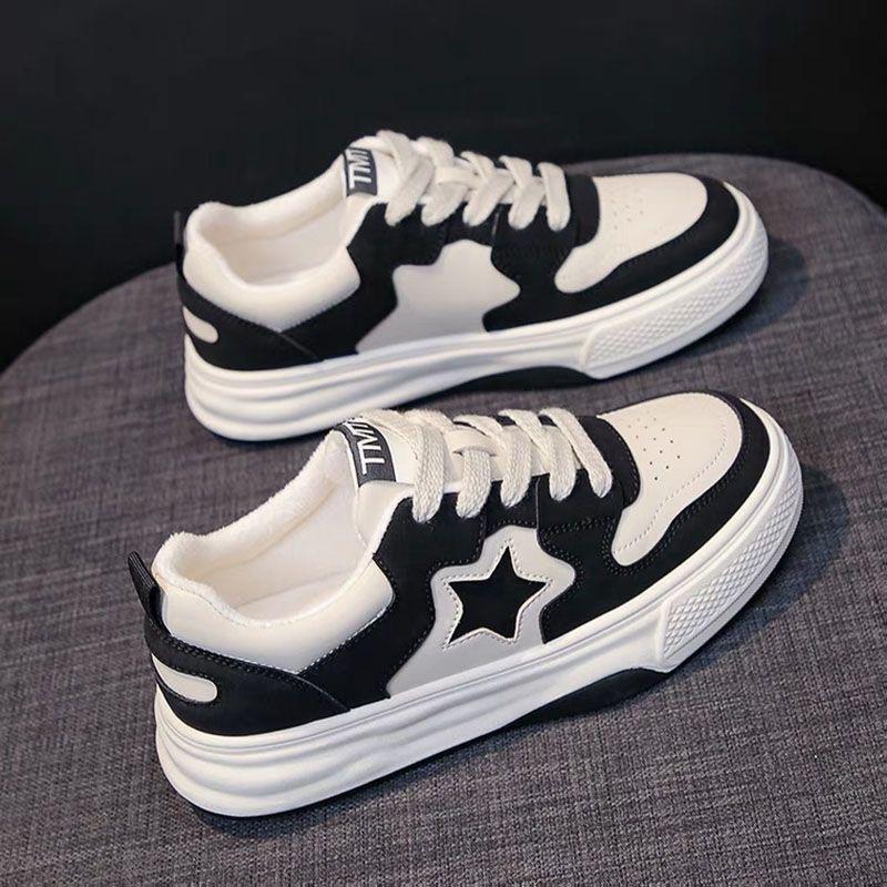 Thick Soled Shoes for Women In Autumn New Fashion Niche and Versatile Casual Sports White Shoes for Women