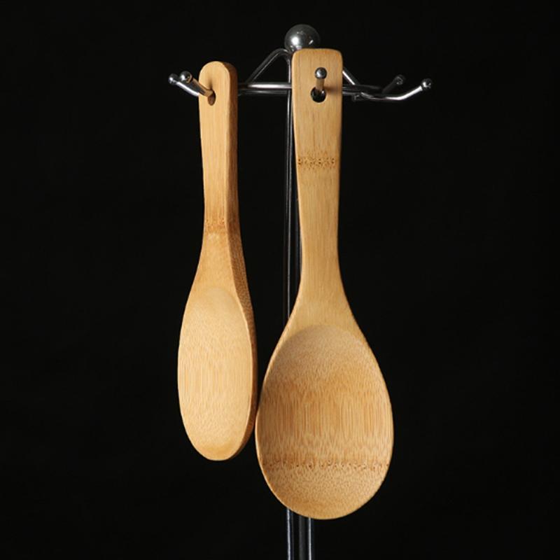 Wood Rice Spoon Wooden Kitchen Spoon Rice Paddle Scoop Ladle Tablespoon Big Serving Spoon Tableware Kitchen Utensils Cooking Too