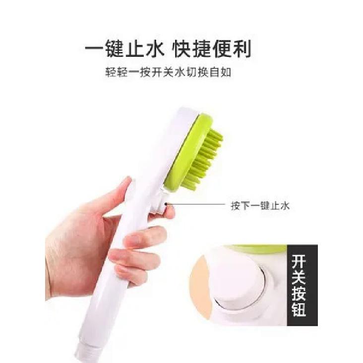 1/4’‘ Connector Pet Shower Head Bath Sprayers with Shampoo Container Dog Shower Massager Hair Grooming Cleaning Brushes