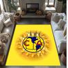 Club America Printed Crystal Velvet Area Rug, Soft Anti-Slip Water Absorbent Floor Mat for Living Room Bedroom