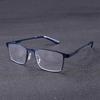 Alloy Business Reading Glasses For Men Blue Light Blocking Computer Lenses Retro Hyperopia Prescription Eyeglasses +100