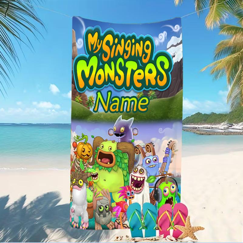 Customizable Personalized Beach Towels My Singing Monsters Themed designs.Suitable for the Beach, Yoga, Sports;ideal As Beach Accessories