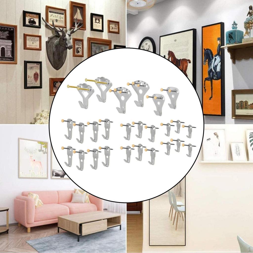 Závěsná sada na obrázky s hřebíčky a háčky pro uměleckou expozici