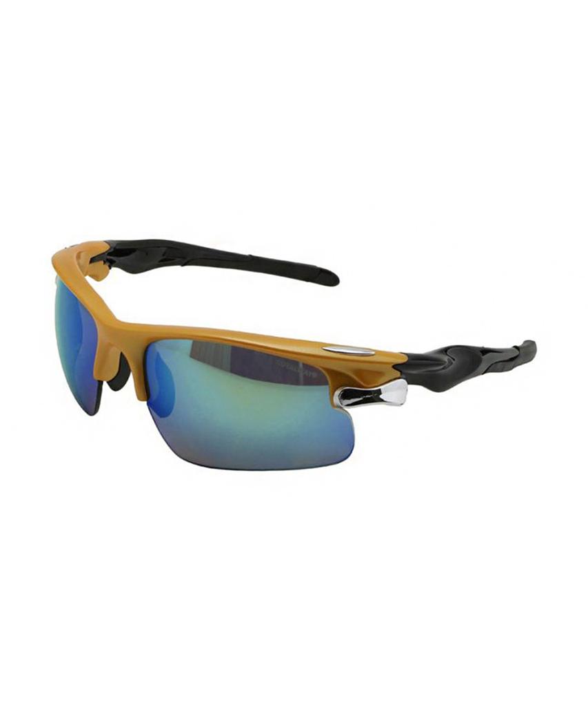 MAISON MASTER A-Pect Sunglasses Orange Black - Blue Green Mirror