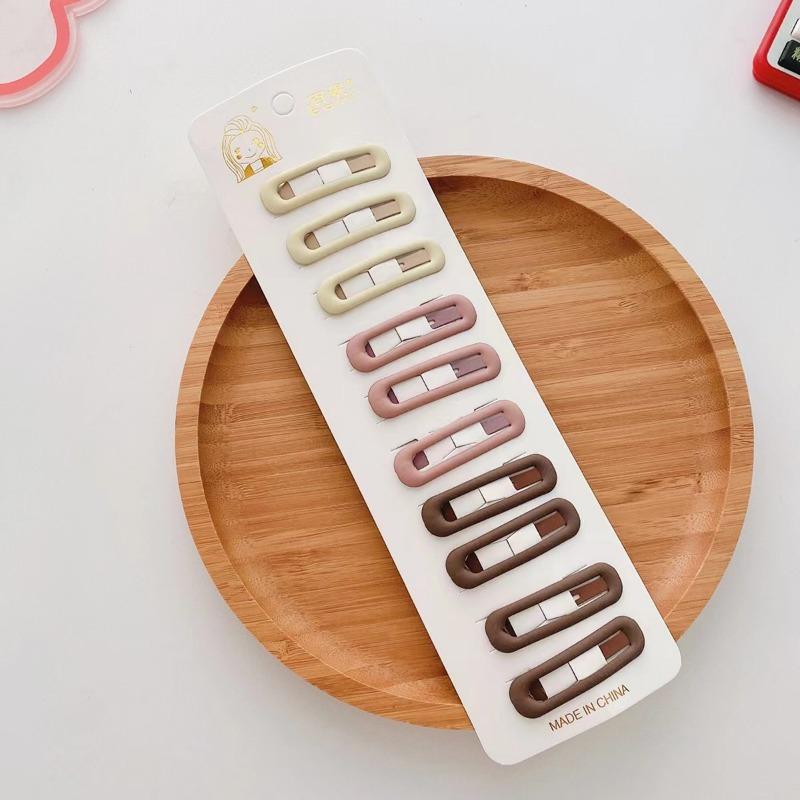 

10 шт. новые корейские заколки для волос для девочек, цвет чая с молоком, заколки принцессы с челкой, боковой зажим, аксессуары для волос для маленьких девочек 10Pcs