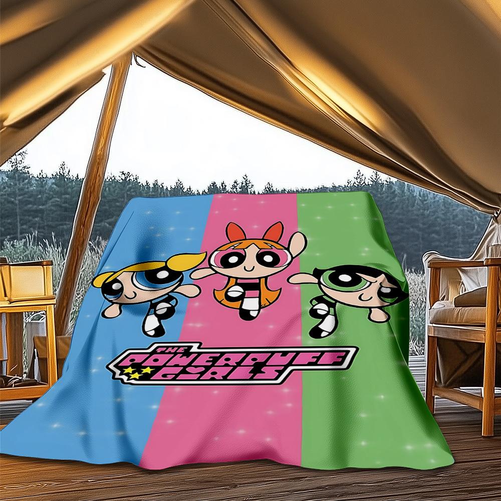 1 pezzo Coperte in Flanella per Esterni Powerpuff Girls Morbida, Leggera e Calda