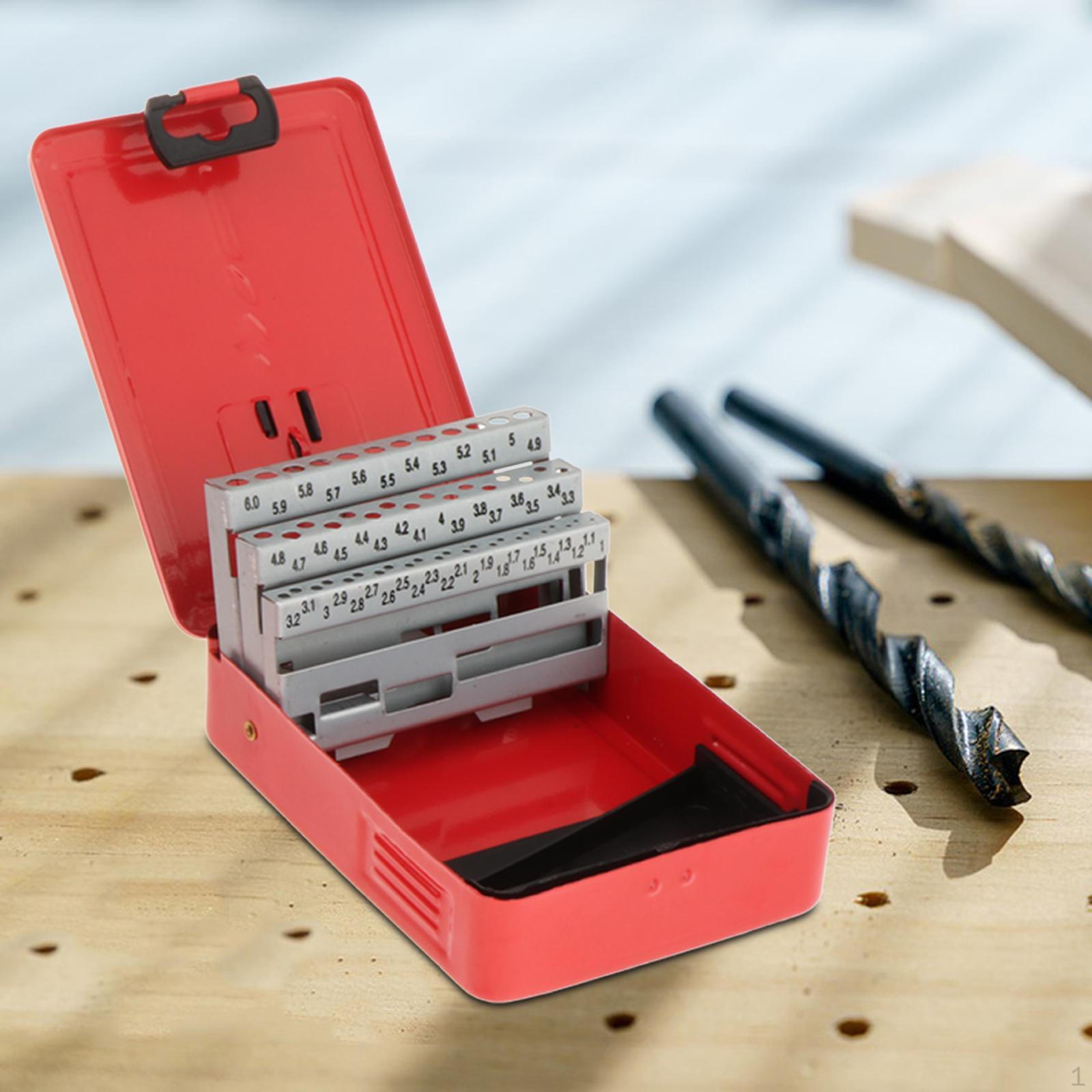 

Кейс для спиральных сверл, органайзер, переносной, прочный, индексируемый, железный 60 Slots