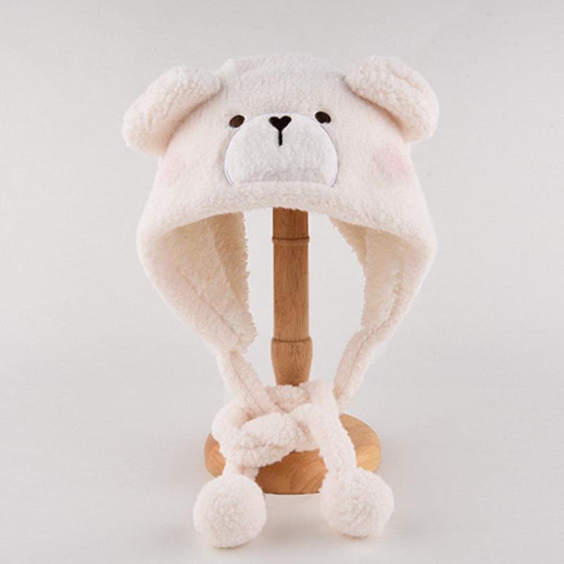 Mütze Damen Winter Warm Ohrenschutz Gestrickte Überziehmütze Sturmhaube Hut Band Doppelnutzung Plüsch Blitzmütze